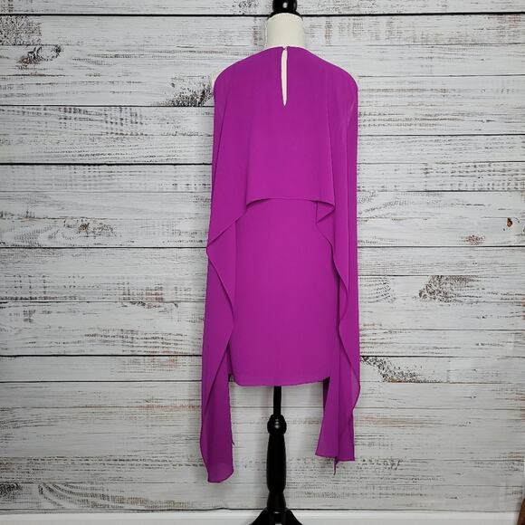 Badgley Mishka Belle Sleeveless Sheath Dress Tiered Top Purple | Size 2 - Picture 4 of 11